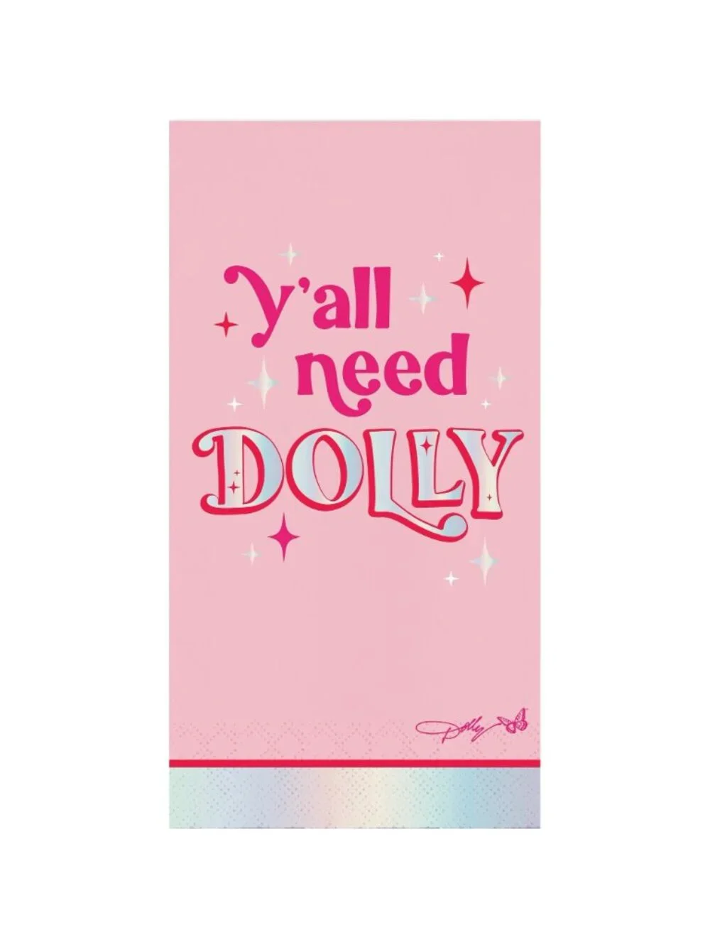 Dolly Parton Pink & Silver Holo Foil 